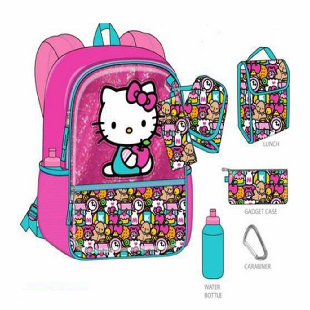 hard shell backpack hello kitty Hello Kitty 5pc Set 16" Backpack