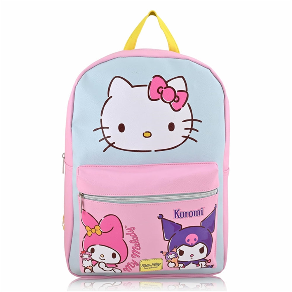 Hello Kitty & Friends 10.5" Pastel Pink/Blue PU Leather Mini Backpack| CASA MANGA Hello Kitty & Friends 10.5" Pastel Pink/Blue PU Leather Mini Backpack| CASA MANGA