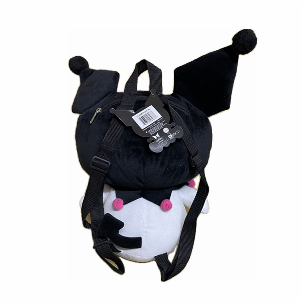 Sanrio Kuromi with 3D Pink Bow Sitting Pose Plush Backpack  display picture 1