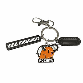 CHAINSAW MAN - POCHITA THREE CHARM ENAMEL KEYCHAIN