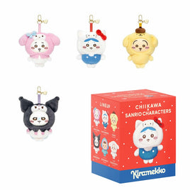 Chiikawa x Sanrio Characters Pop-Up Collaboration Series II Vinyl Plush Keychain Asst-Set of 6