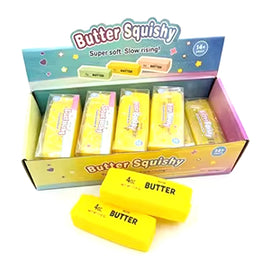 Crunch Butter Squishy in Clear Vinyl Box Asst-Yellow-12pcs PDQ