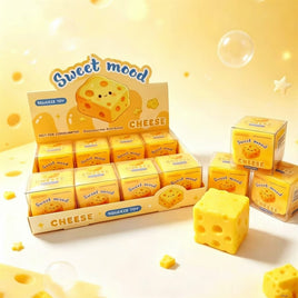 Crunch Cheese Squishy in Clear Vinyl Box Asst-12pcs PDQ