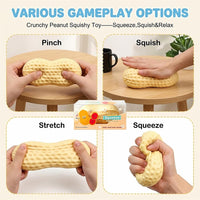 Crunch Peanuts Summer Squishy in Clear Vinyl Box Asst-12pcs PDQ