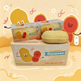 Crunch Peanuts Summer Squishy in Clear Vinyl Box Asst-12pcs PDQ