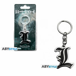 DEATH NOTE "L" Symbol Black Matt Metal Keychain