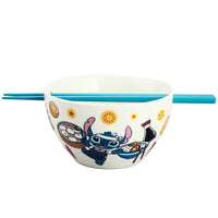 DISNEY LILO & STITCH 20 OZ. CERAMIC RAMEN BOWL WITH CHOPSTICKS