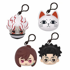 Dandadan Face Shape Squishy Keychain Blind Box Asst-4pcs PDQ