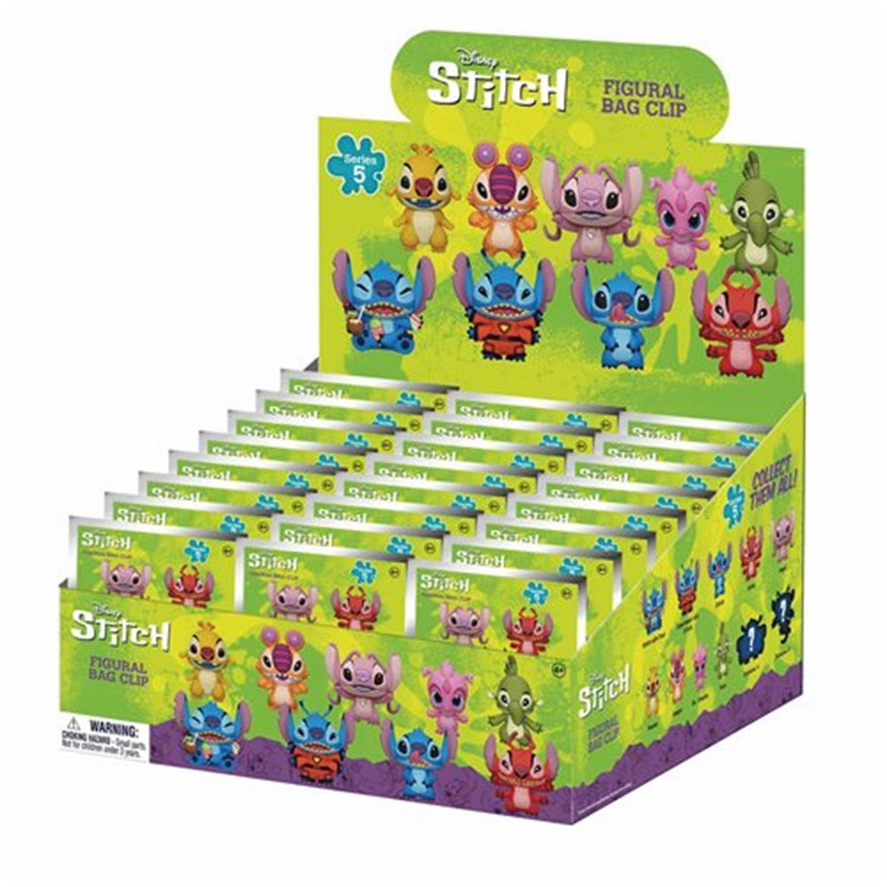 Disney Stitch 3D Foam Keyring Blind Bag 5-24pcs PDQ