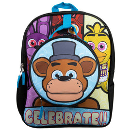 FIVE NIGHTS AT FREDDY'S BACKPACK WITH DETACHABLE LUNCH BAG