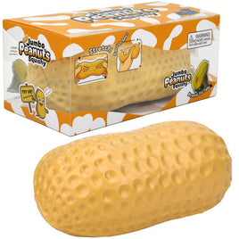 FUN STORM 8 Inch Jumbo Peanut Squishy in Clear Vinyl Box-Set of 6