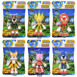 Flexfigs:Sonic the Hedgehog Bendable Figure Asst-Set of 12