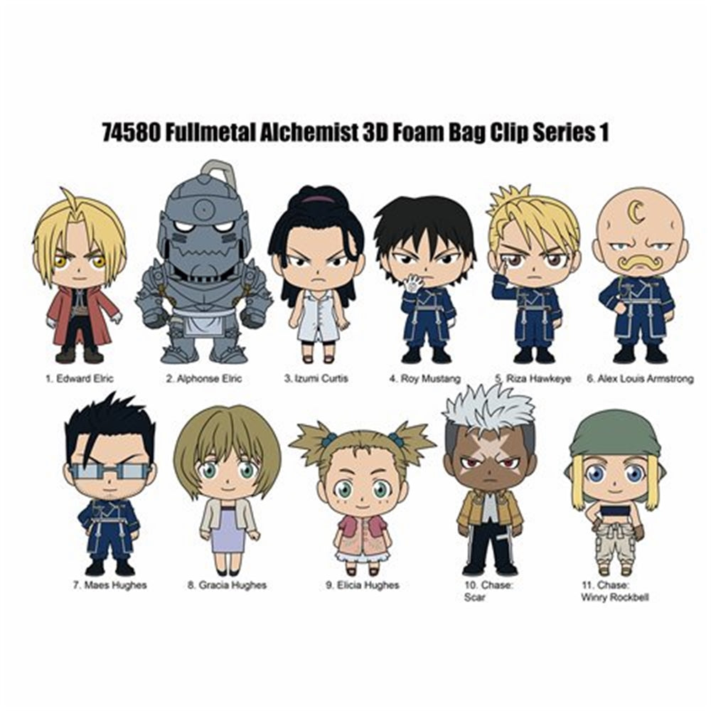 Fullmetal Alchemist Brotherhood 3D Foam Keyring Blind Bag Asst-24pcs P ...