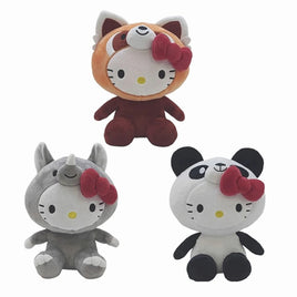 HELLO KITTY - 9 IN 3 ASST. ANIMALS DRESS UP PLUSH-Set of 3