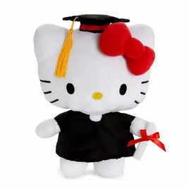 HELLO KITTY - BLACK 10.5 IN PLUSH IN CAP AND GOWN