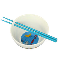 HELLO KITTY KAIJU 20 OZ. CERAMIC RAMEN BOWL WITH CHOPSTICKS