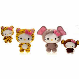 HELLO KITTY WITH ANIMAL COSTUMES 6 INCH PLUSH ASST - Set of 4