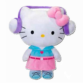 HELLO KITTY with HEADPHONES 17.5 Inch Large Plush
