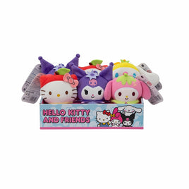 Hello Kitty® and Friends 4 Inch Clip-On Plush Asst-Fruit Theme-6pcs PDQ