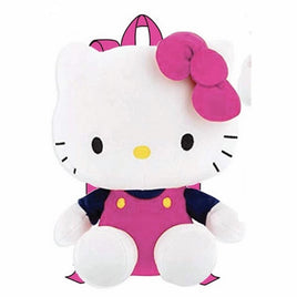 Hello Kitty 14 Inch Black&Pink Outfit Sitting Pose Plush Backpack