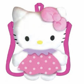 Hello Kitty 16 inch Polka Dot Dress Pink Plush Backpack