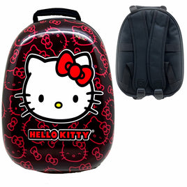 Hello Kitty ABS Hard Shell Red&Black Face Print Mini Backpack