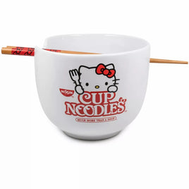 Hello Kitty Cup Noodle Japanese Ramen Bowl and Chopsticks Set
