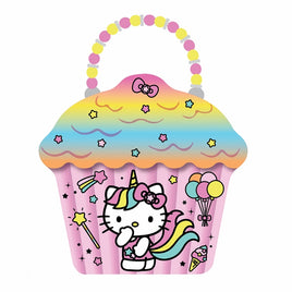 Hello Kitty Cupcake Tin Purse Carry all with Bead Handle