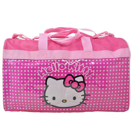 Hello Kitty Face Duffle Bag with Polka Dot PU Printed Panel
