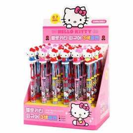 Hello Kitty Figural Topper 3 Color Ballpoint Pen Asst-30pcs PDQ