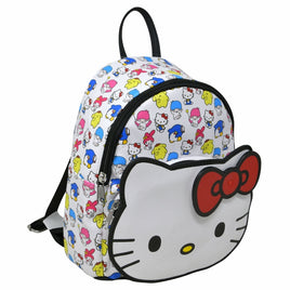 Hello Kitty & Friends AOP with H.K. Big Face Pocket PU Leather Deluxe Mini Backpack