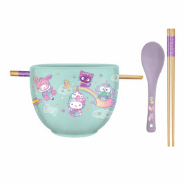 Hello Kitty & Friends Dreamland 20oz Ceramic Ramen Bowl with Chopsticks & Spoon
