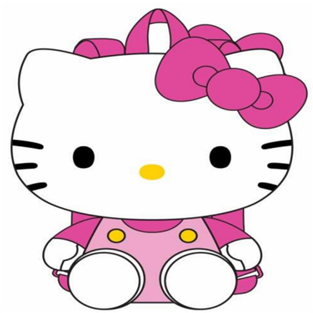 Hello Kitty in Pink Jumpsuit Sitting Pose Plush Backpack| CASA MANGA