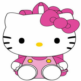 Hello Kitty in Pink Jumpsuit Sitting Pose Plush Backpack