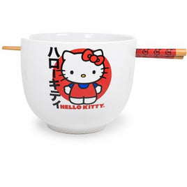 Hello Kitty Japanese Ramen Bowl with Chopstick Set