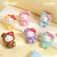 Hello Kitty Teddy Bear Pajamas Series Plush Pendant Blind Box -6pcs PDQ