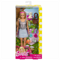 Mattel  Barbie Love Pets Doll with Puppy& Bunny and Accessories Play Set