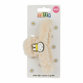 Miffy with Yellow Crown Fuzzy Claw Clips