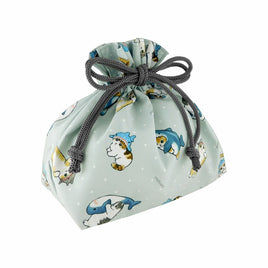 Mofusand in Shark Costume Drawstring Lunch Bag-Japan Imports