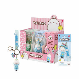 Molang 3D Foam Keychain & Strap Scooter Series Asst - 12pcs PDQ