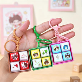 Monchhichi Mini Keyboard Light Up with Sound Stress Relief Toy Keychain Asst-Set of 12(Bag)