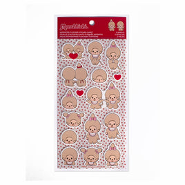 Monchhichi 2 Sheets Flocked Sticker Set
