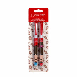 Monchhichi Big Face Erasable Pens - Boy/Girl  2pk Set