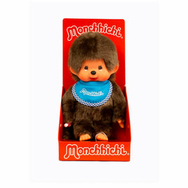 Monchhichi Classic Plush Doll with Blue Bib