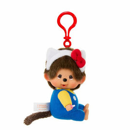 Hello Kitty x Monchhichi: Monchhichi in H.K. Dress with 3D Ear Headband Plush Clip On Keychain