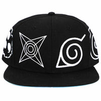 NARUTO VILLAGE SYMBOLS FLAT BILL SNAPBACK