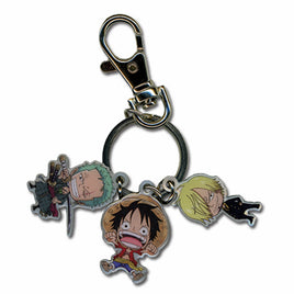 One Piece Luffy,Zoro&Sanji Metal Keychain