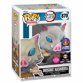 POP! Animation #870-Demon Slayer-Flocked Inosuke Hashibira-L.A. CC Exclusive