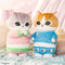 Parade:Mofusand Pajama Cat BIG Plush Set-Pink & Blue-Set of 2