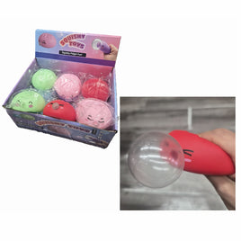 Plastic Bao Bun Squeeze with Bubble Blowing Stress Relief Toy Asst-12pcs PDQ
